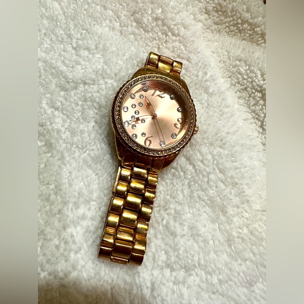 Japan movement rose gold Watch